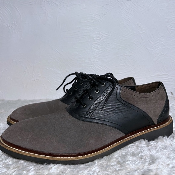 Cole Haan Shoes Mens Grand OS Two Tone Leather Saddle Oxfords Shoes Taupe SZ 10 main image 9